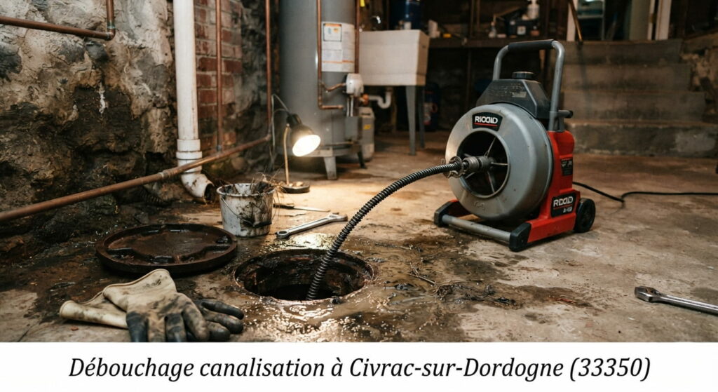 Débouchage canalisation à Civrac-sur-Dordogne (33350) Débouchage canalisation à Civrac-sur-Dordogne (33350)